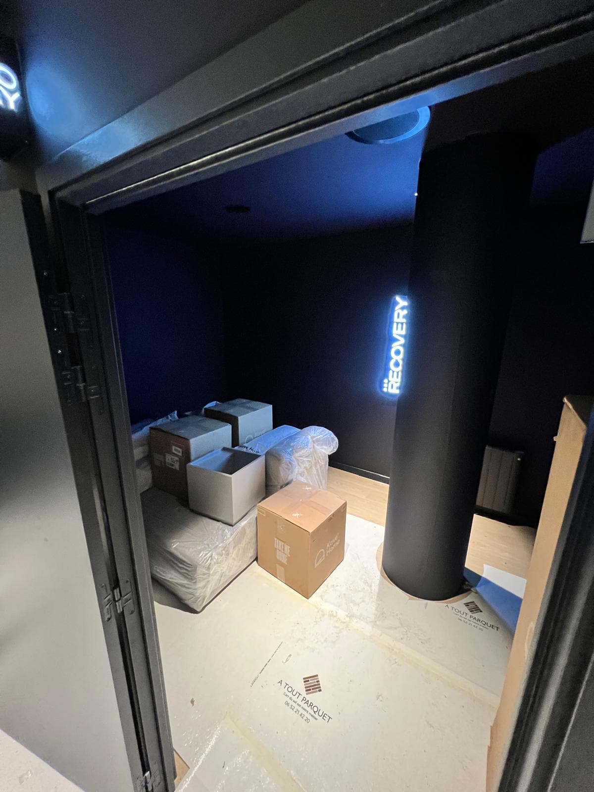 Espace récupération en cours d'aménagement électrique